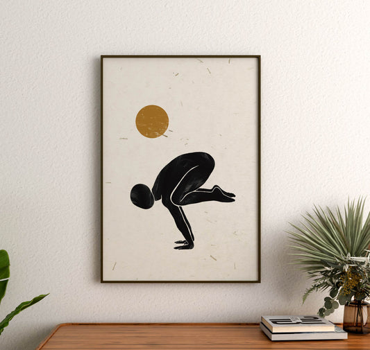 Crow Pose - Art print - A4