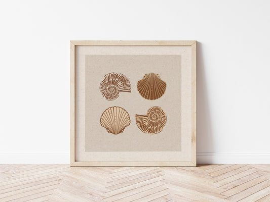 Shell Shapes - Art print - Square
