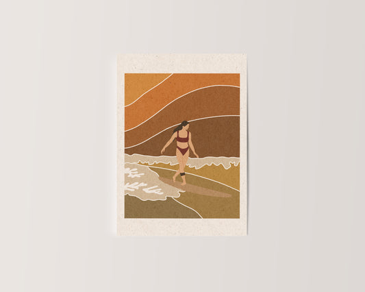 Terracotta Wave - Art print - A5