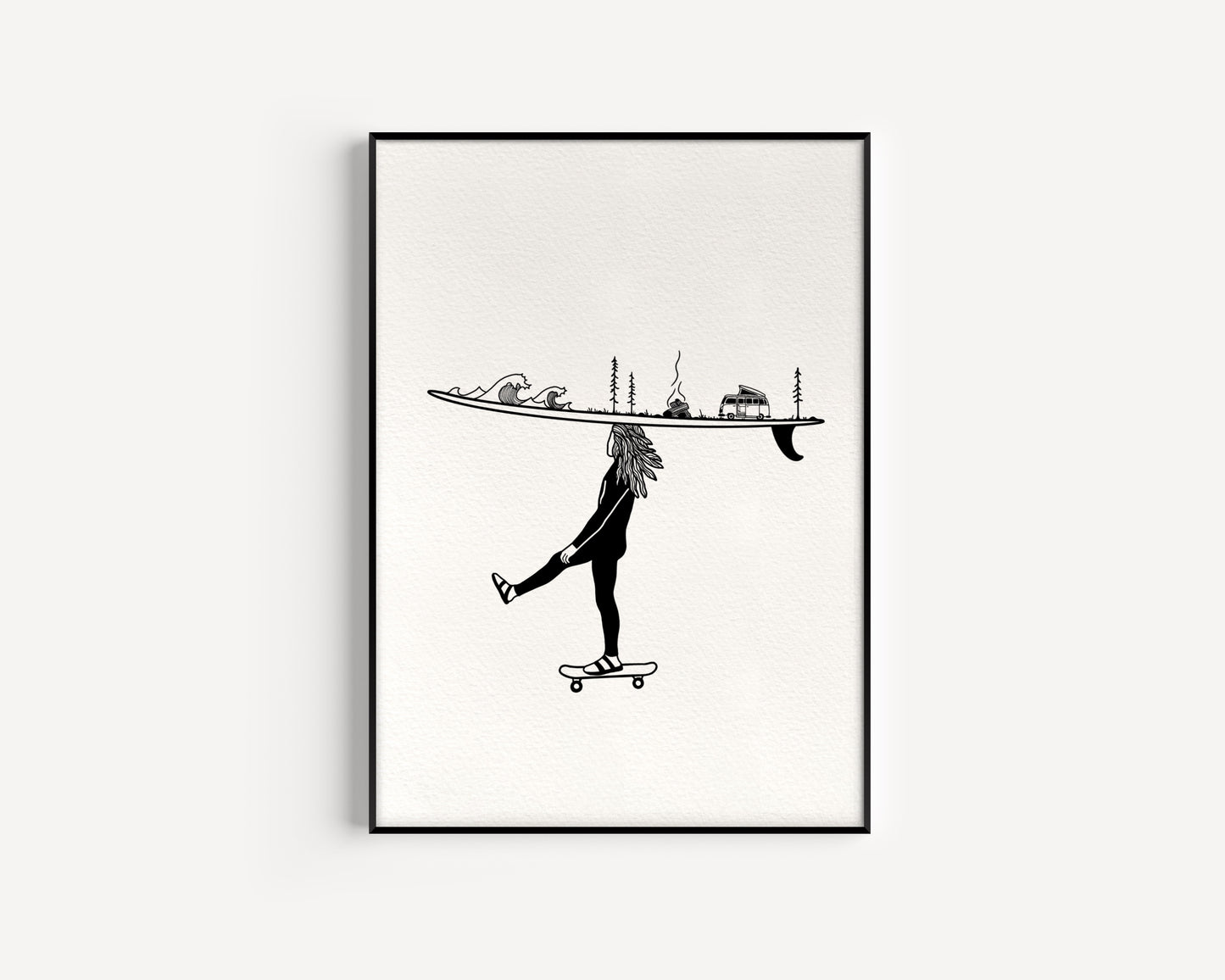 Mr. Surf Skate - Art print - A4