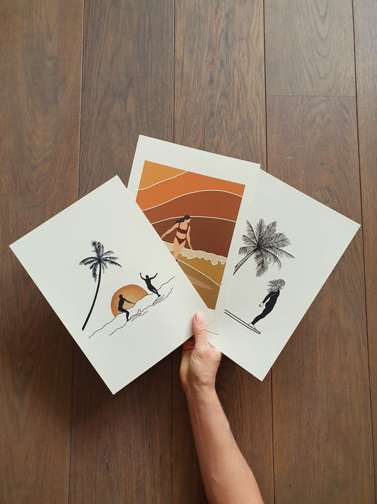 Soul Surfers - Art prints - A4 - Set of 3