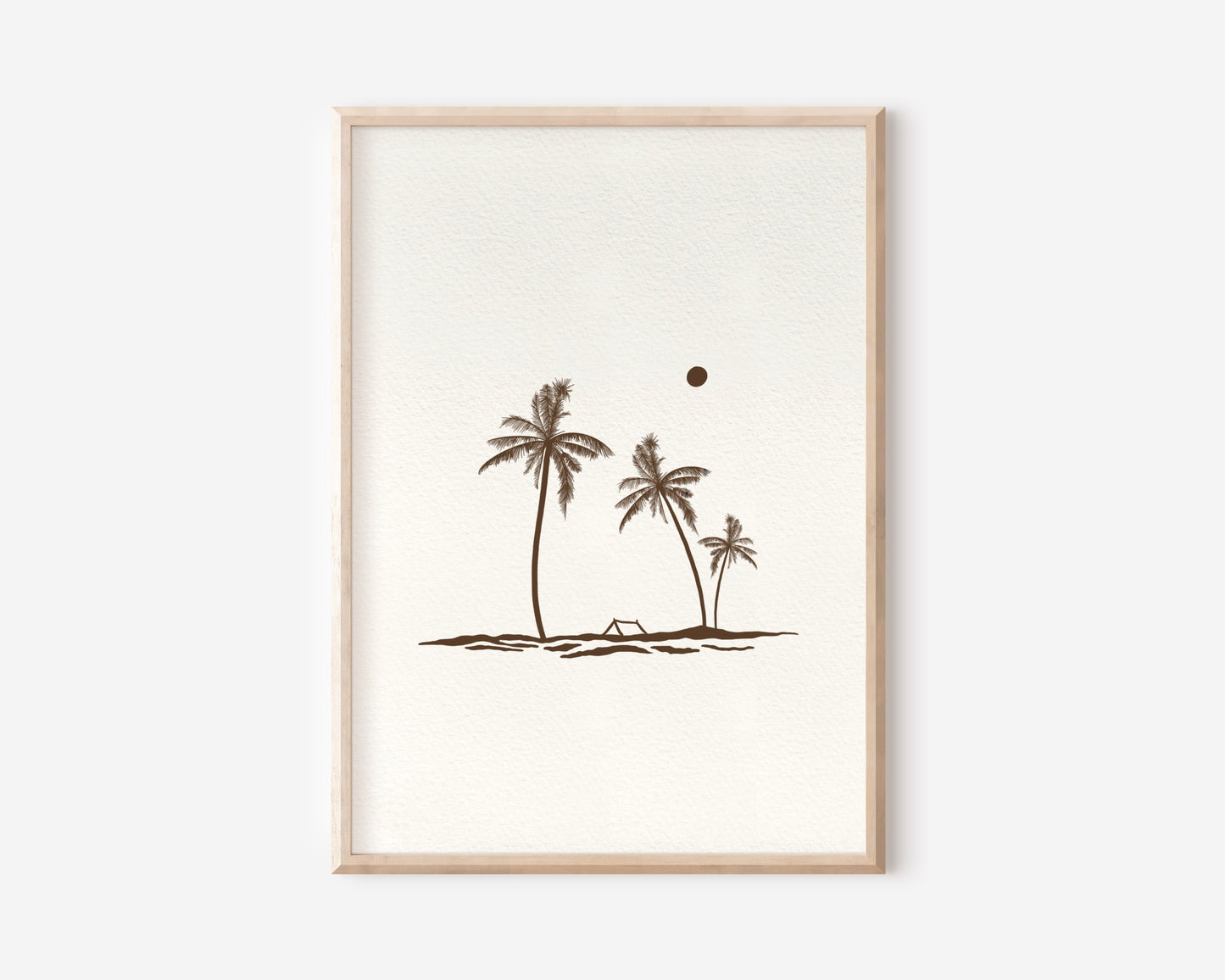 Under The Palm Trees - Art print - A4